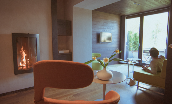 Розкішний номер з каміном